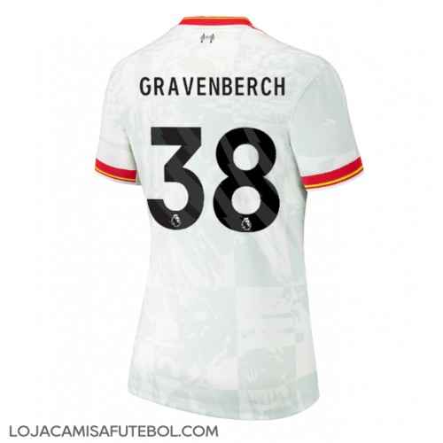 Camisa de Futebol Liverpool Ryan Gravenberch #38 Equipamento Alternativo Mulheres 2024-25 Manga Curta